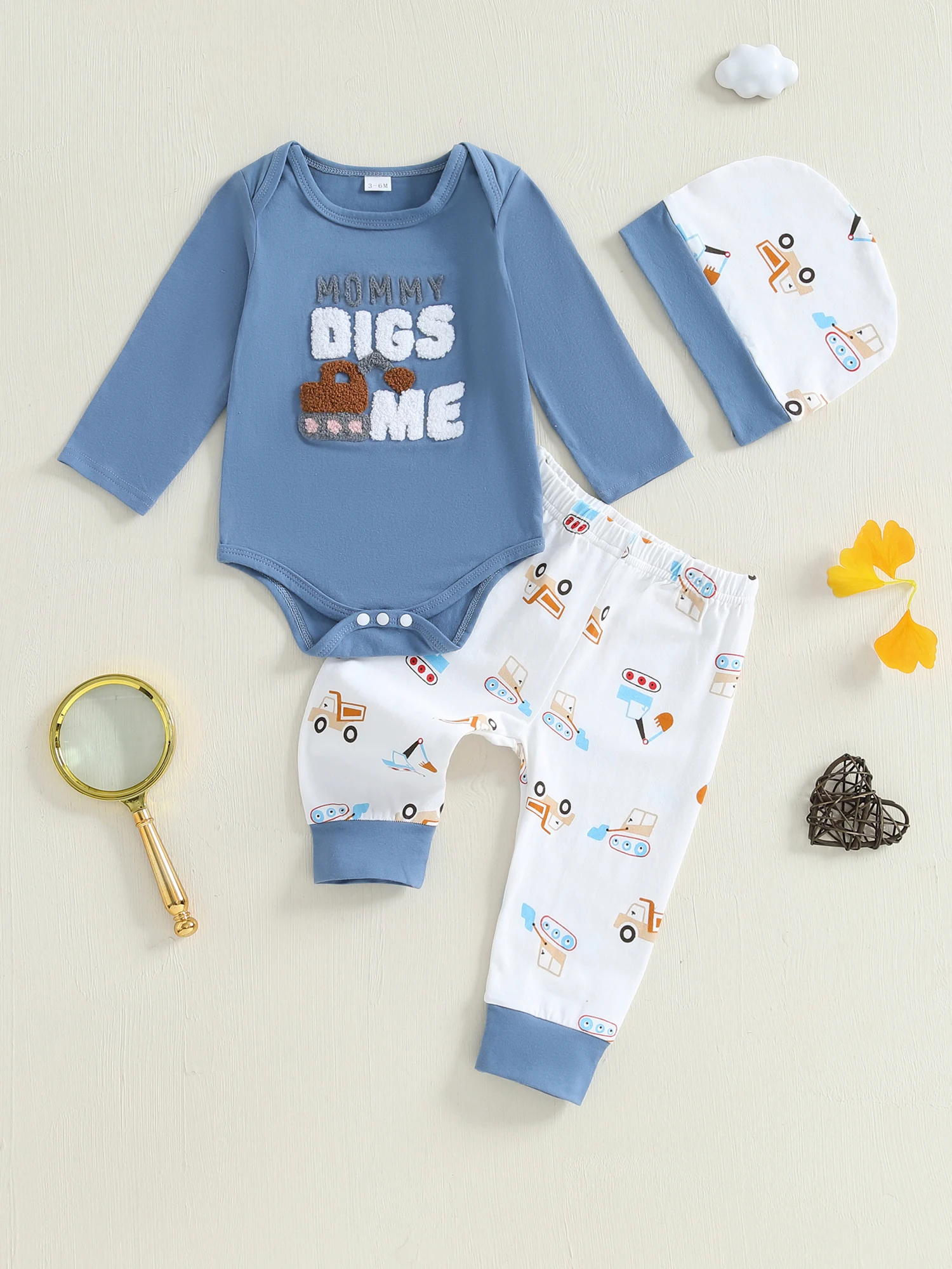 

Комбинезон из трех предметов для маленьких мальчиков, комбинезон с короткими рукавами и принтом динозавра, камуфляжные штаны и шапочка на весну