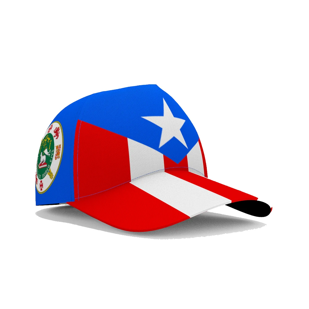 Puerto Rico Baseball Caps Custom Made Name Number Team Logo Pr Hat Pri Country Travel Rican Nation Spanish Flag Photo Headgear