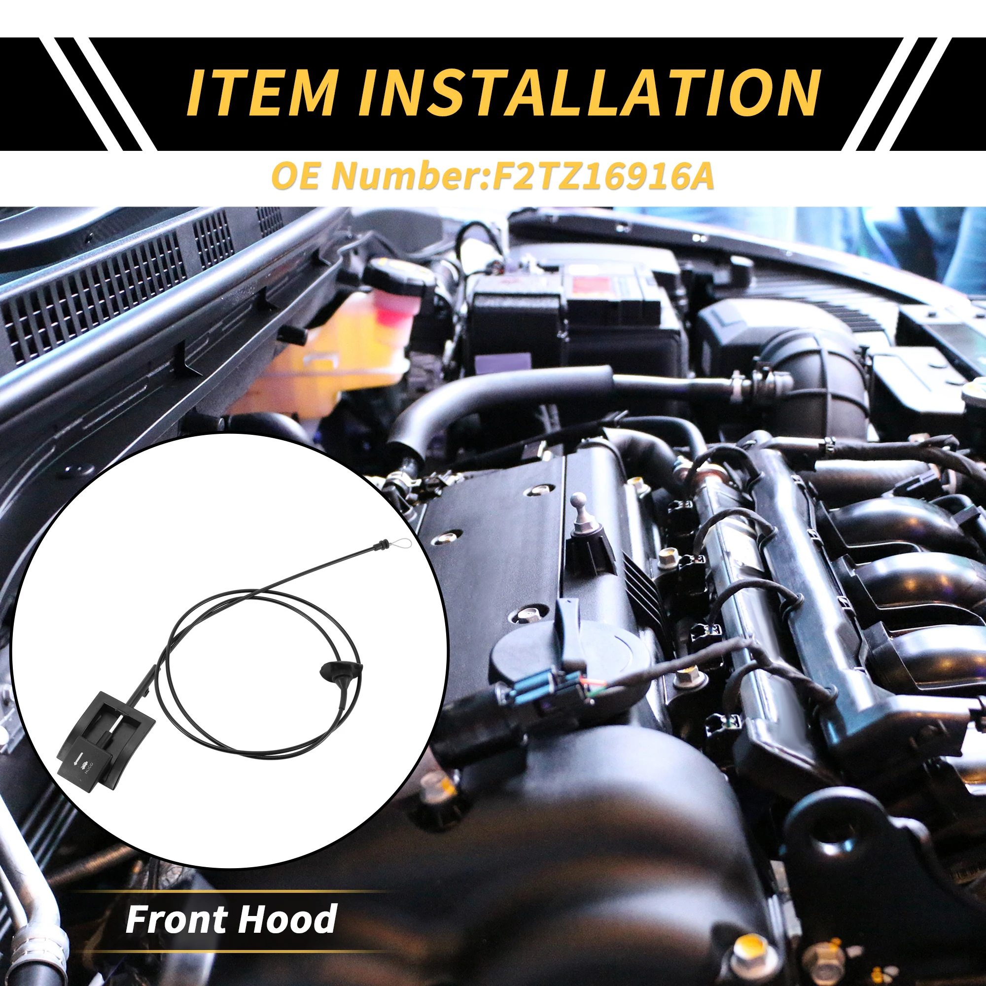 

UXCELL 1 шт. трос освобождения защелки капота для Ford F-150 F-250 F-350 1992-1996 No F2TZ16916A