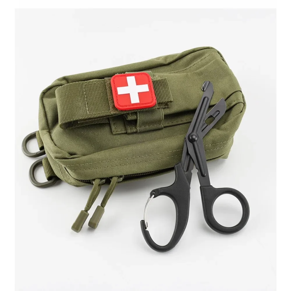 First Aid Fabric Tape Cutting EMT Shears Survival Rescue Scissors Stainless Steel Black Coated Clip Military Camping Emergency