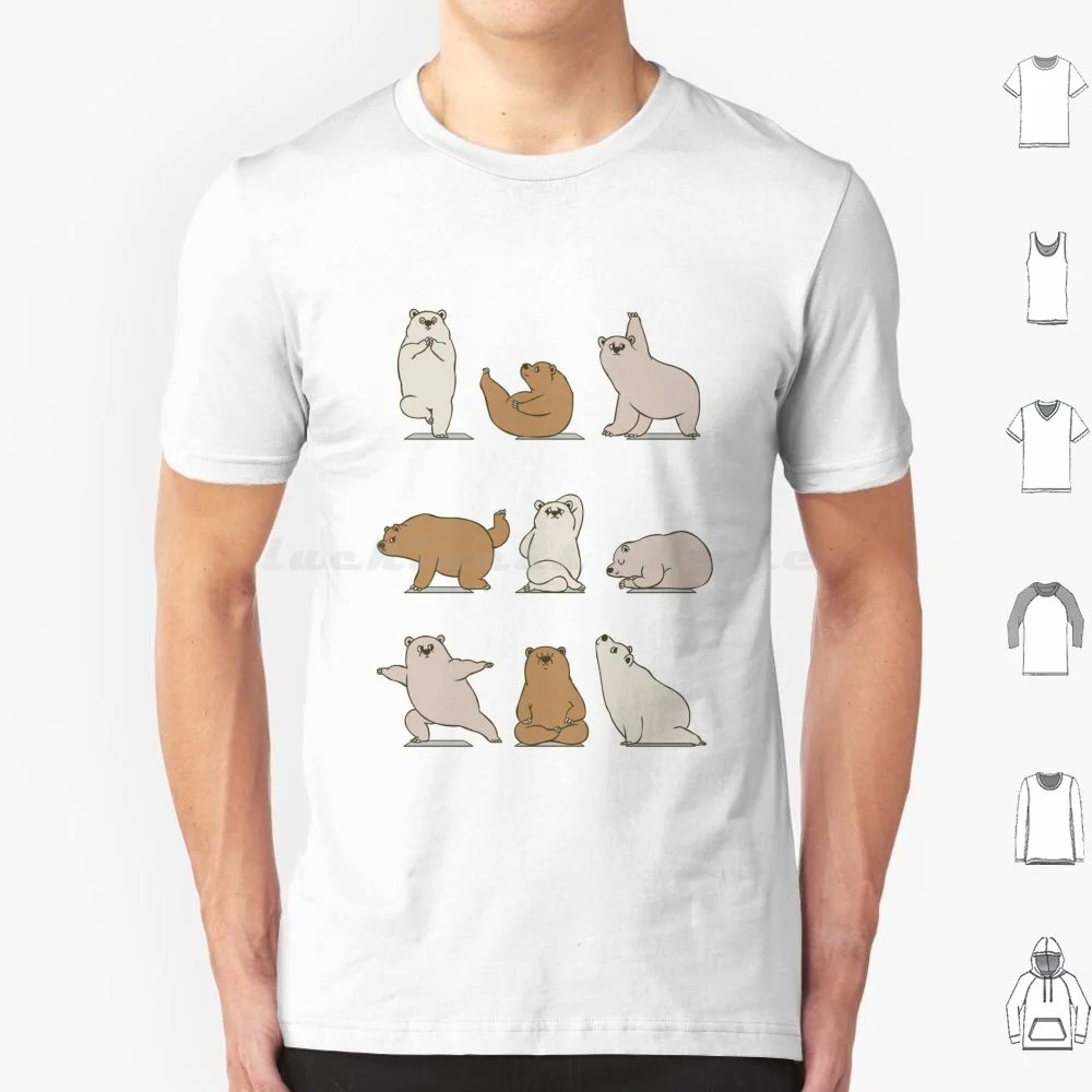 Bear Yoga T Shirt Men Women Kids 6xl Bear Yoga Gym Namaste Workout