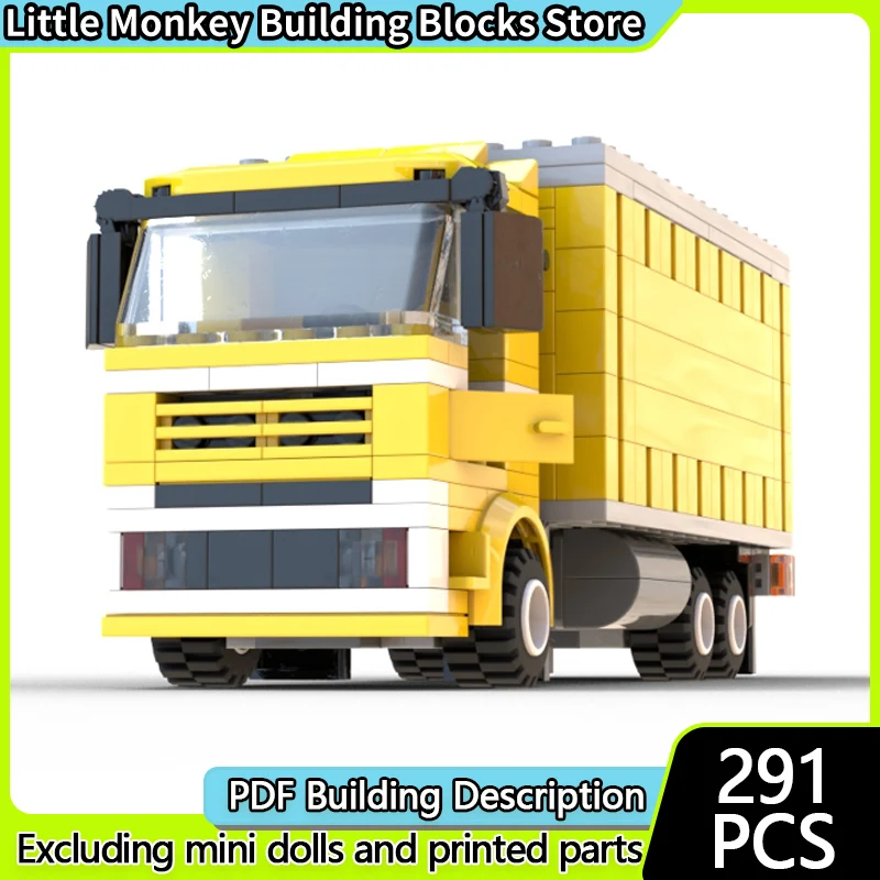 

Конструктор City Car Model MOC: Классический европейский грузовик-фургон, модульная технология, детские праздничные подарки, набор для сборки игрушек