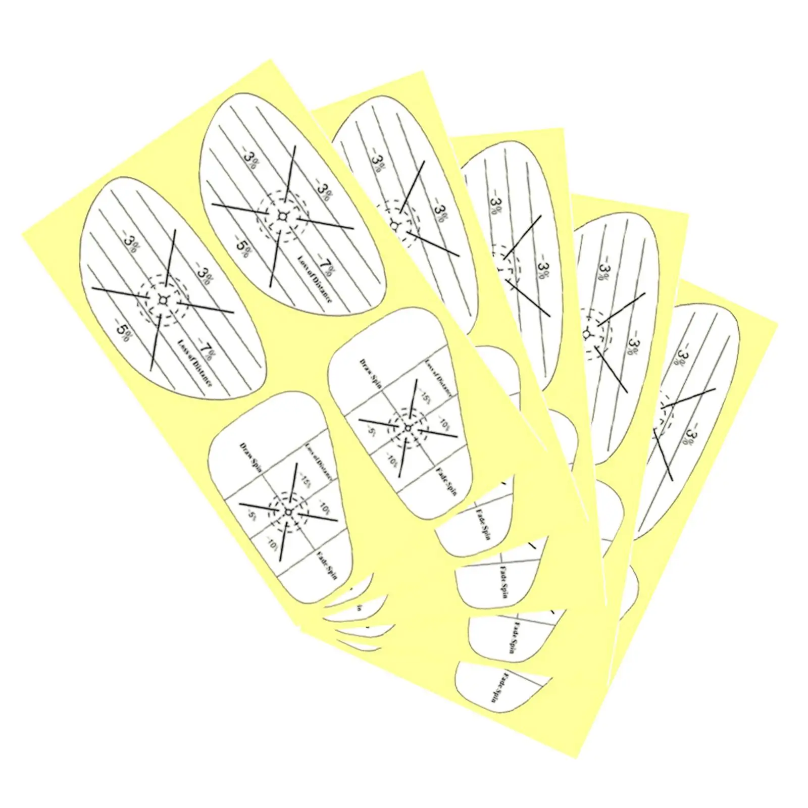 Golf Tape Labels Multi Size Impact Training Stickers for Golf Accessories and Swing Feedback