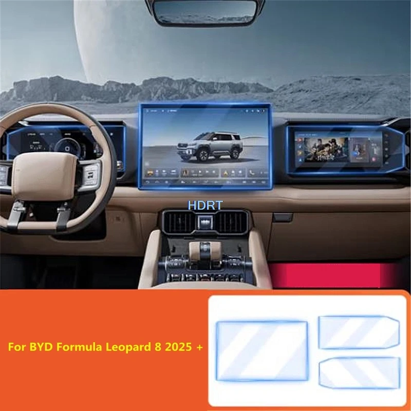 

For BYD Formula Leopard 8 2025 + Car Styling Interior Tempered Glass Central Control Navigation Display Instrument Screen Film