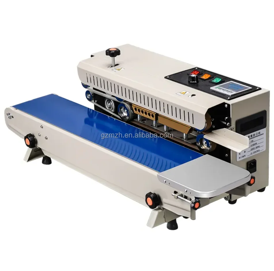 FR-900 Easy-to-Operate Electric Horizontal Continuous Band Sealer Machine Intelligent Control Panel For Food Bag Paint