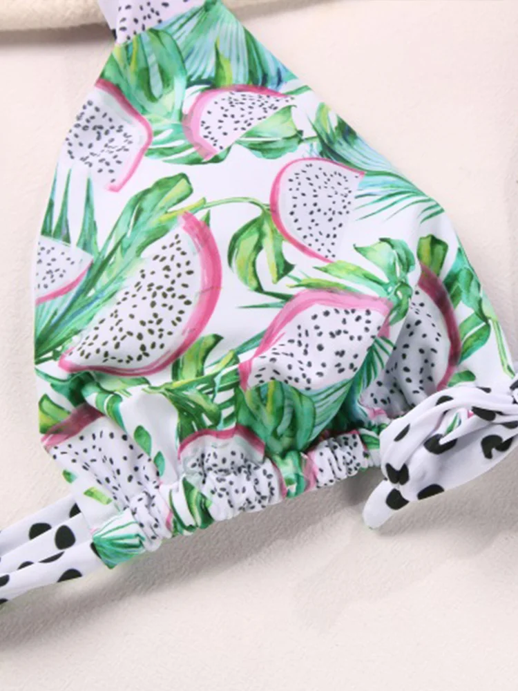 Miyouj 프린트 수영복 여성용, 섹시한 비키니, 붕대 수영복, 로우 웨이스트 비치웨어, 투피스 수트, 삼각형 비치웨어, 2024 비키니