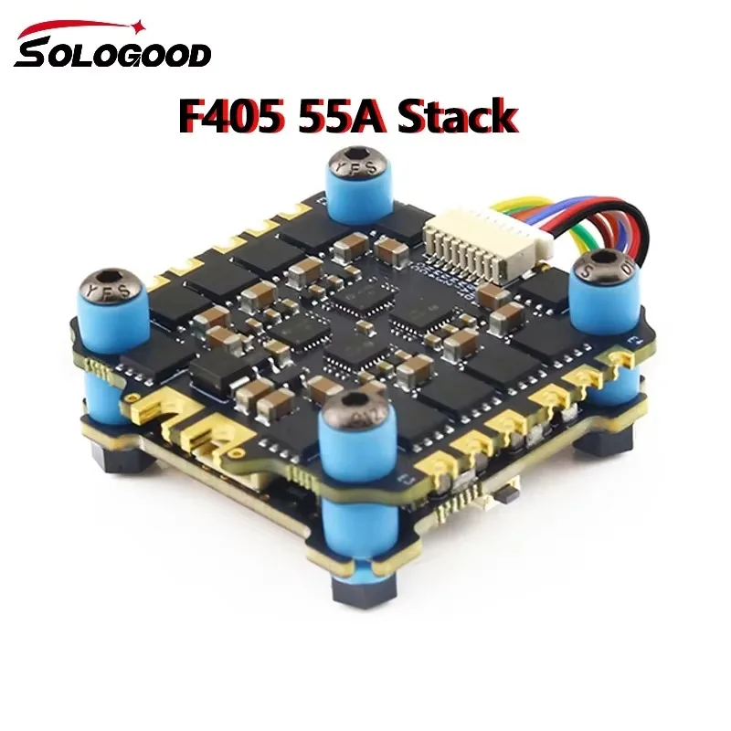 Sologood f722 v1 60a pilha controlador de vôo esc 3-6s lipo para fpv 7-10 Polegada drones freestyle f405 55a v3 pilha 3-6s lipo