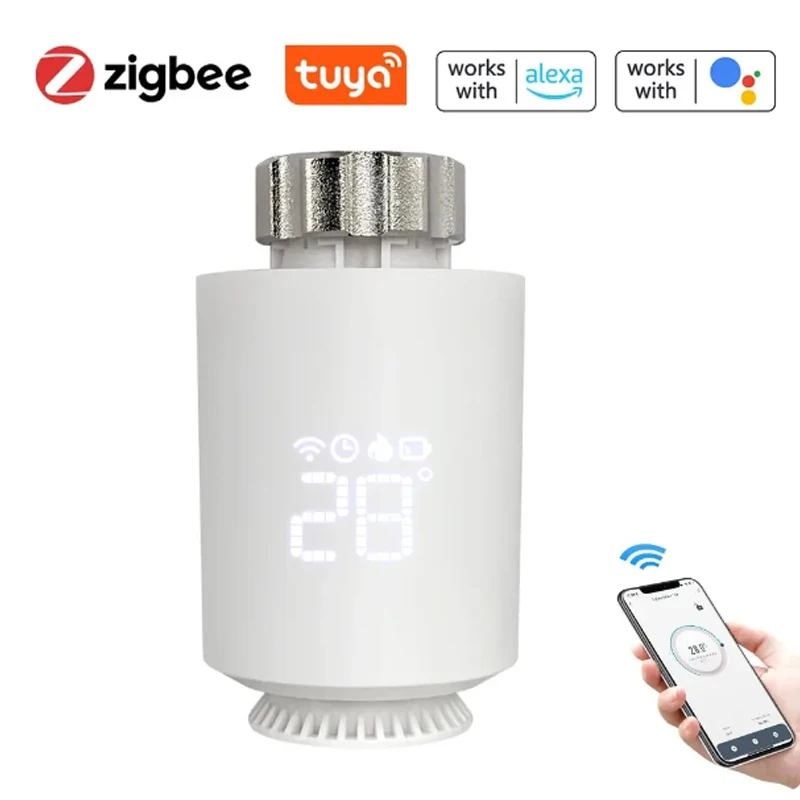 2024 New Tuya TRV Thermostat Thermostatic Radiator Valve Home Heating Radiator Thermostat Temperature Controller