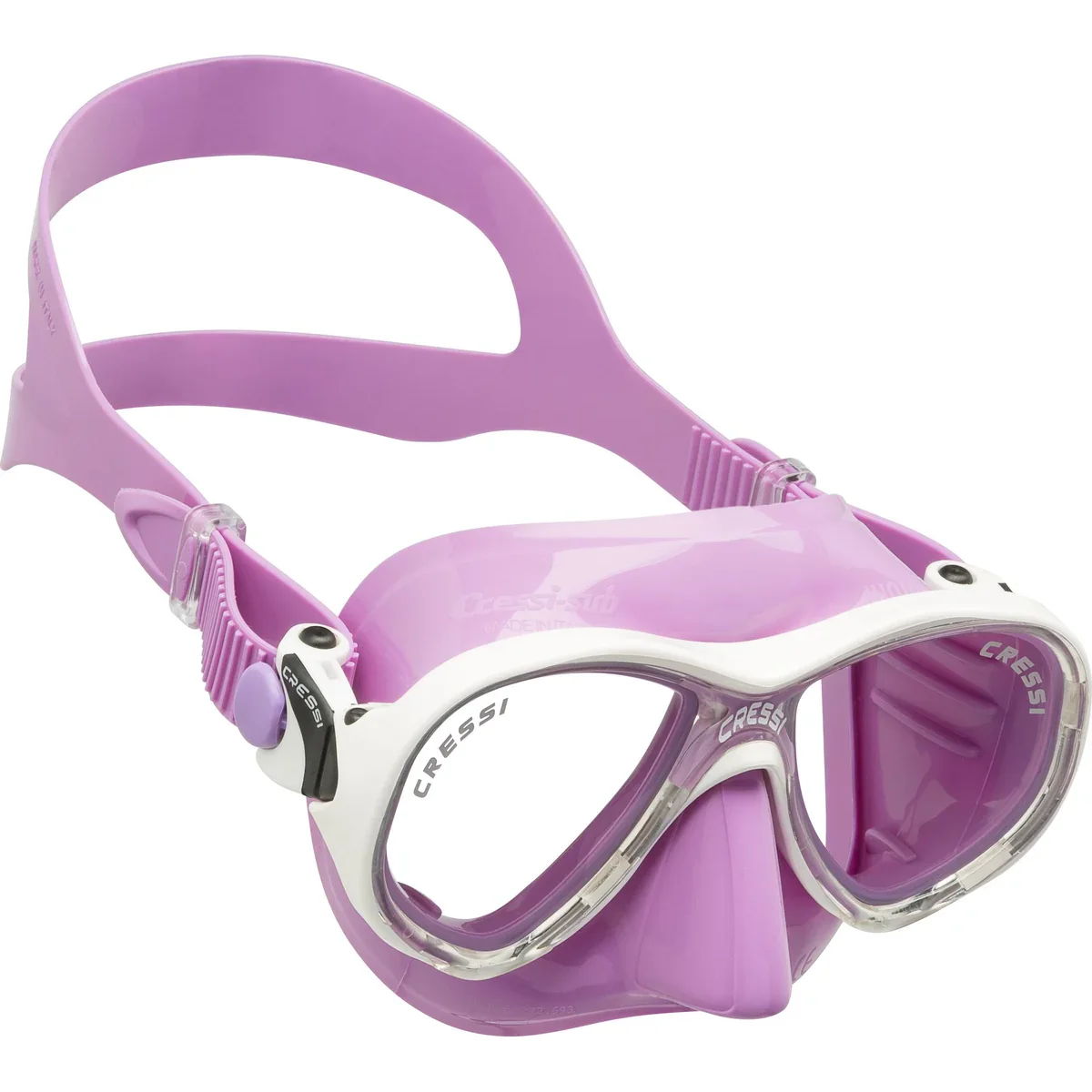 Cressi MAREA JR Kids Snorkeling Diving Mask Boys Girls Tempered Glass Lens 2 Window Goggles for Children