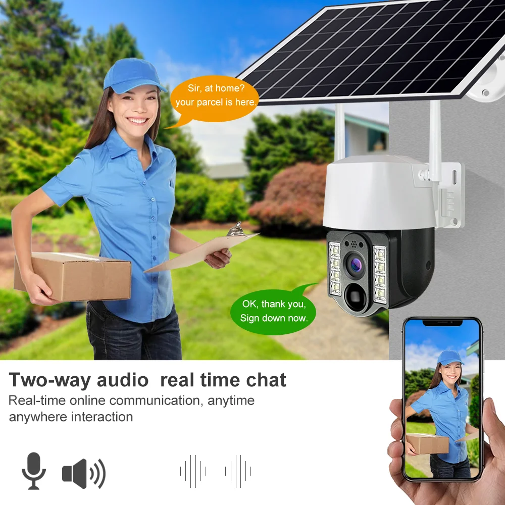 4G SIM Card wifi Camera IP solar 5MP HD Night Vision Smart Home Security CCTV Wireless Outdoor Video Surveillance Cameras