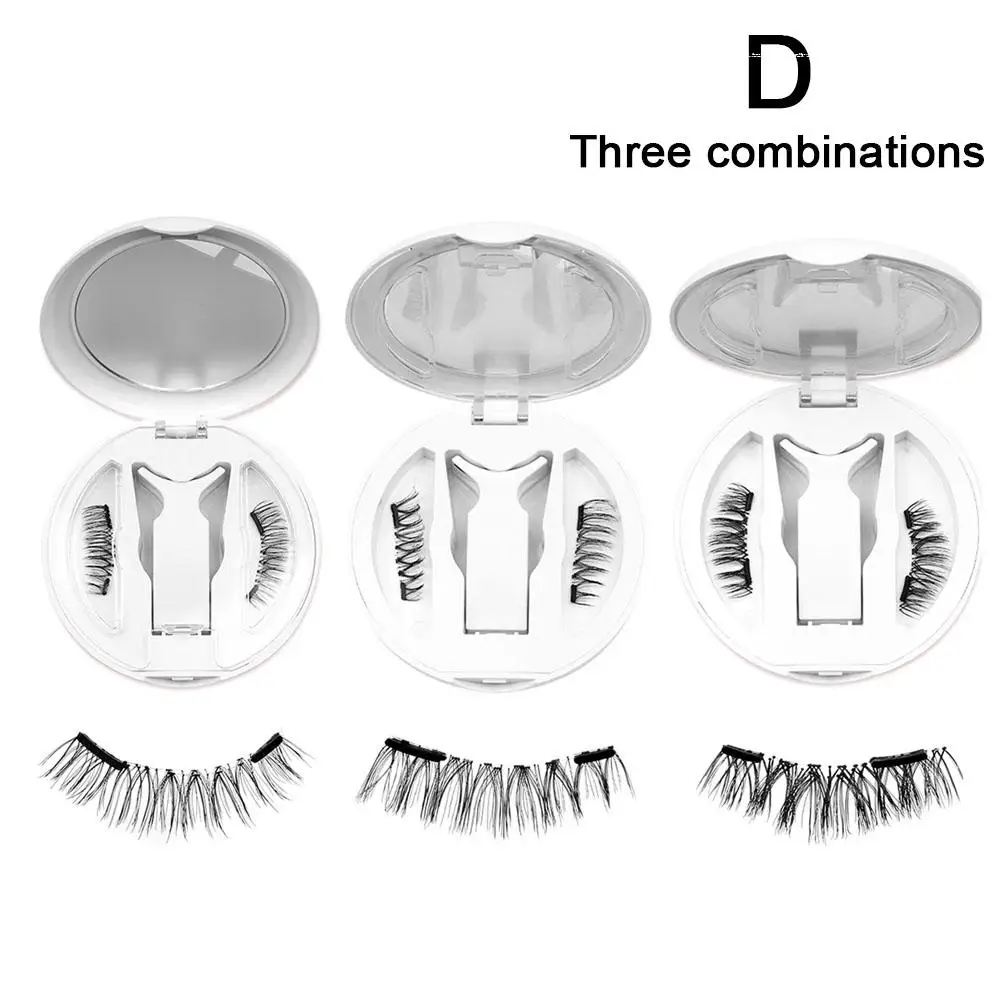 1 pairs of small circular magnetic false eyelashes lightweight, curler eyelashes eyelash with 3D invisible circular magneti Y8T5