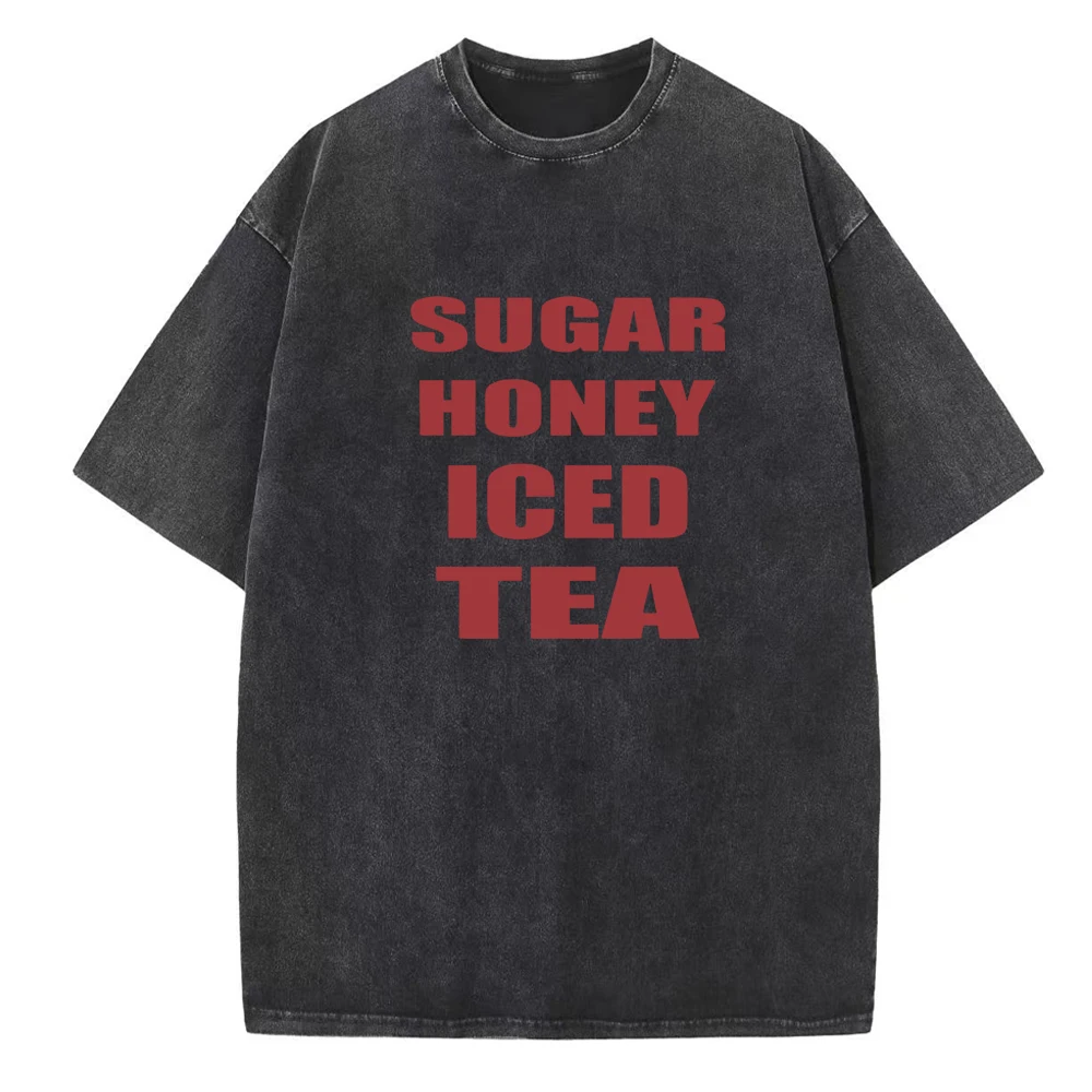 

Latto Sugar Honey Iced Tea 2024 Harajuku Short Sleeve Cotton Summer Unisex O-Neck Music Fans Gift Shirts Printing Vintage