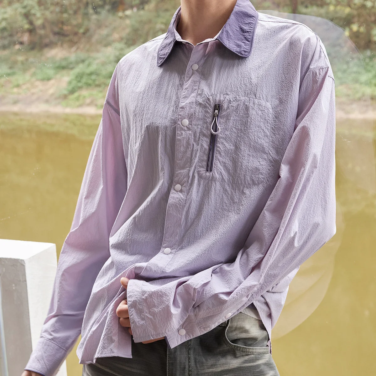 Men Outdoor Hiking Lightweight Sunscreen Shirts Streetwear Long Sleeve Quick Dry Casual Cargo Shirts Women Oversize Blouses Tops