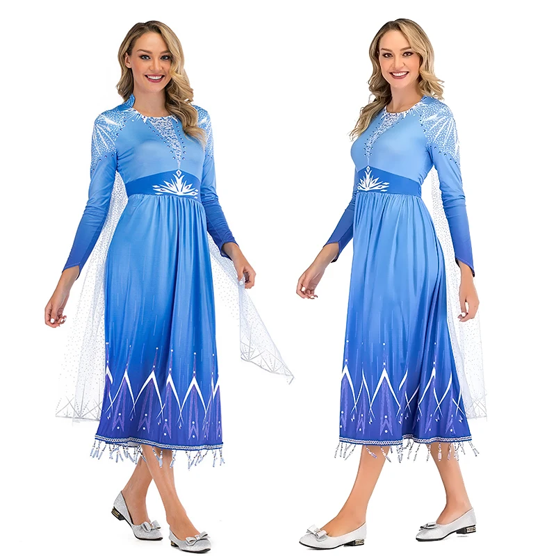 Cosplay anime costumes, ice and snow princess dresses, Elsa Elsa adult princess dresses, performance costumes