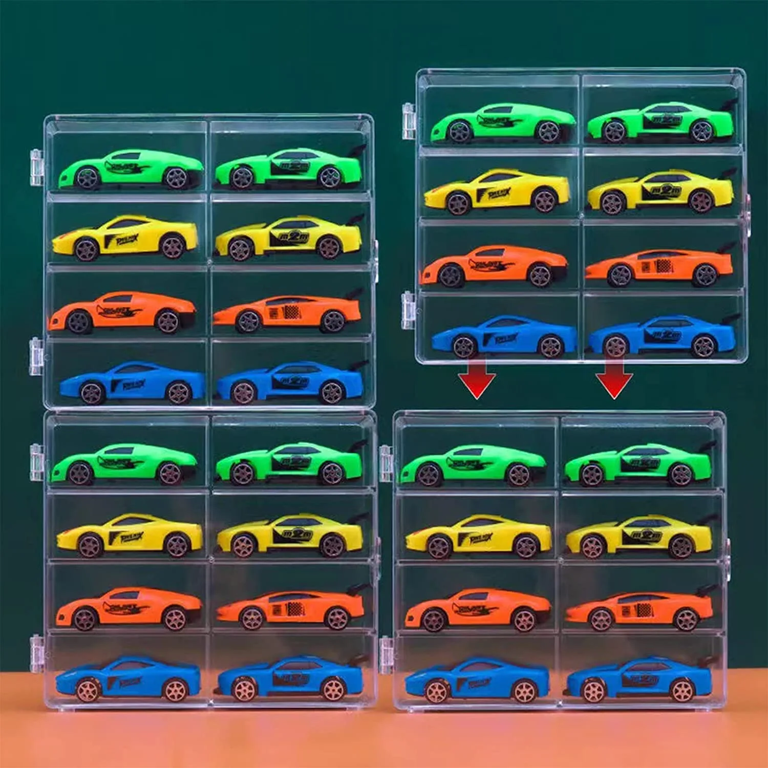 1/64 Toy Cars Acrylic Display Case Clear Showcase Cabinet Storage Box for Hot Wheels Storage Mini Car Model&Fk Finishing Cabinet