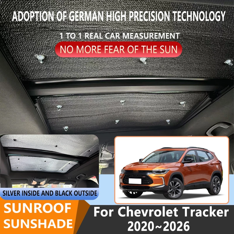 

Изоляционный козырек на крыше для Chevrolet Tracker 2020 ~ 2026 2022 2023, солнцезащитный козырек с защитой от УФ-лучей, автомобильная панорамная крыша, теплозащитный экран, окно