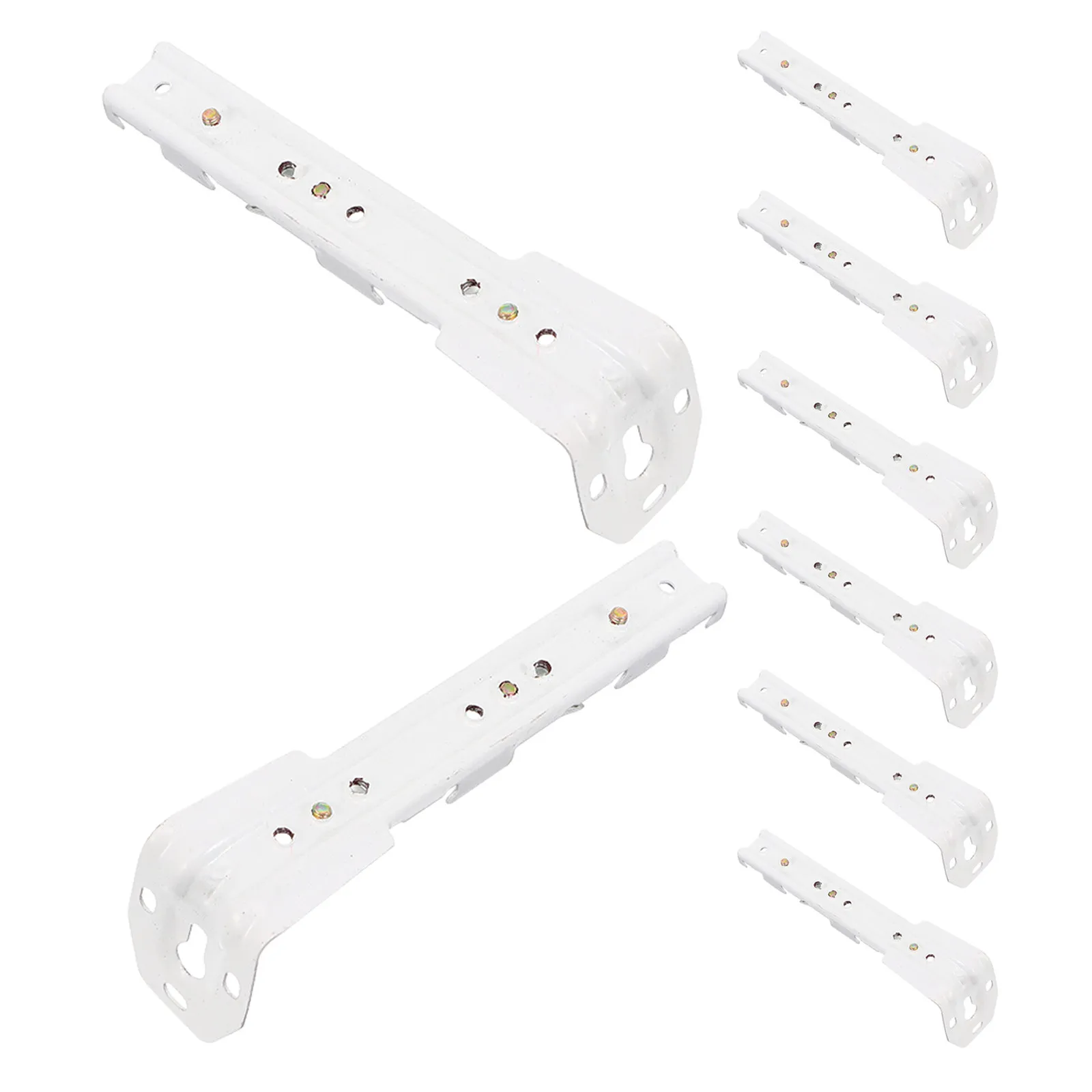 8Pcs Curtain Track Ceiling Mount Bracket Metal Triple Card Slot Wall Track Brackets for Window Treatment Bedroom Office