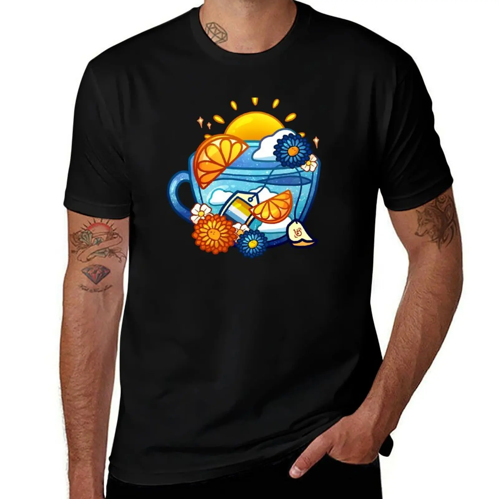 

Pride Flag Teacup - Sunshine Aroace T-Shirt heavyweights affliction shirts new gifts and t-shirts mens clothes