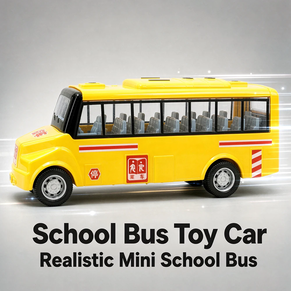 1:50 Diecast Bus Toy Set 4Pcs Pull Back Alloy City Bus School Bus Retro Bus Tour Bus Model Vehicle Collection Pull Back Toy Car