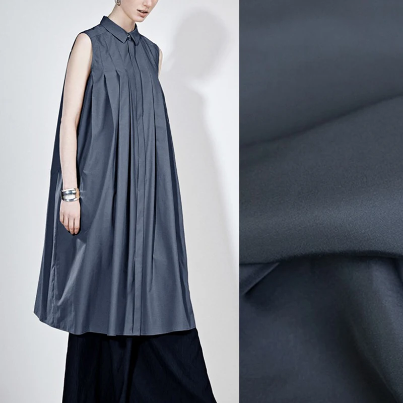 

Grey Blue Solid Color Silk Fabric for Dressmaking Cheongsam Shirt 145CM Wide 21MM Thick Comfortable Silk Fabric R022