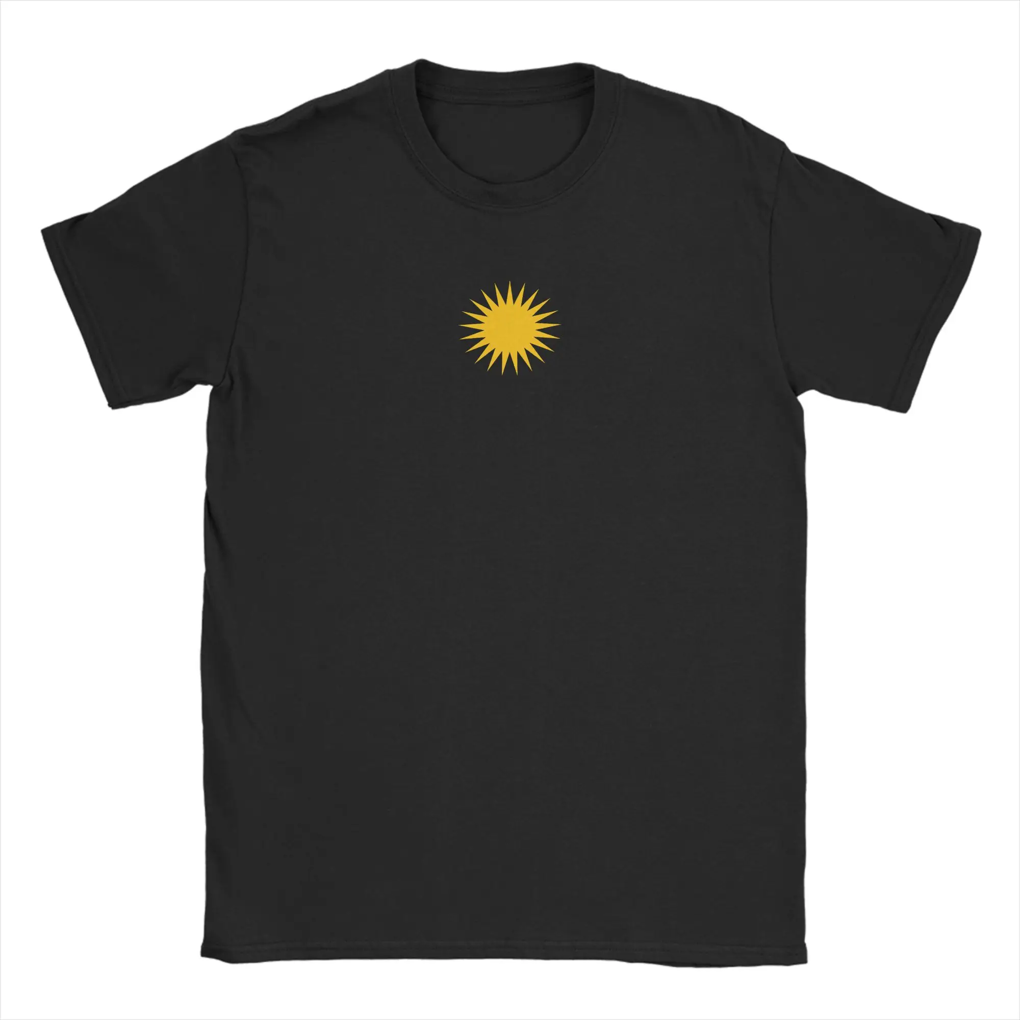 Kurdish Sun Flag Kurdistan Heart Men's T Shirt Kurd Kurdi Awesome Tee Short Sleeve Round Neck T-Shirts Pure Cotton Big Size Tops