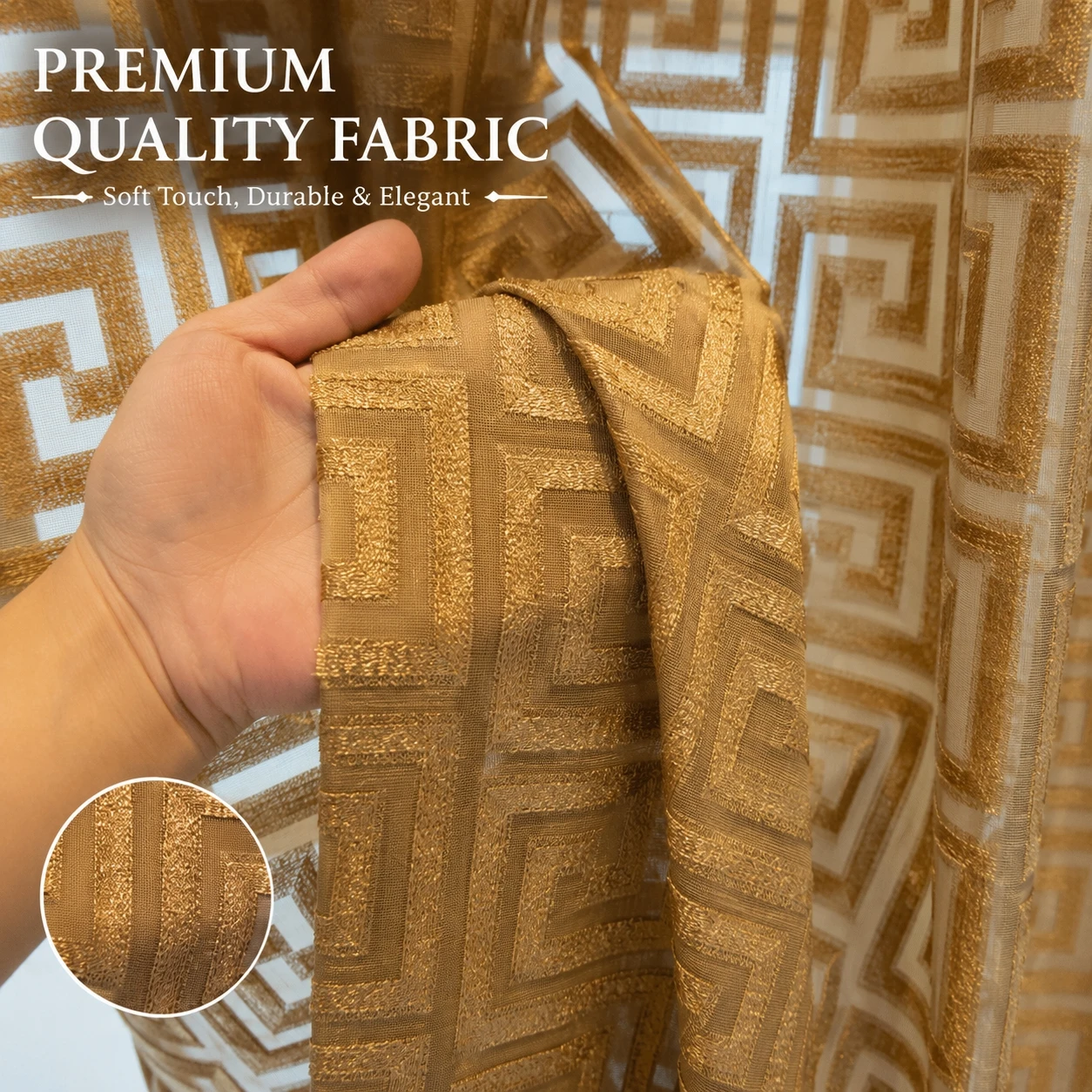 Luxury Embroidered Hollow Out Curtain, Top Ring HangingDrapes for Bedroom Living Room Partition Home Decor,Minimalist Style