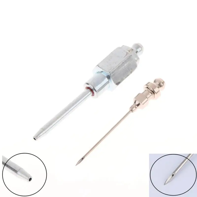 Adaptador de agulha de graxa de aço de alta velocidade-ponta do injetor de precisão para rolamentos, juntas e peças de metal, ferramenta de lubrificação profissional