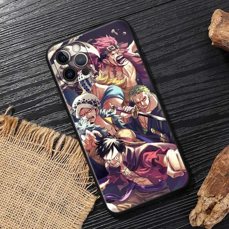 One P-Piece Kid Law Luffy Anime Funda For iphone 17 Case For iPhone 16 15 11 12 13 Mini 17 Pro Max Plus 17E 16E Air Soft Cover