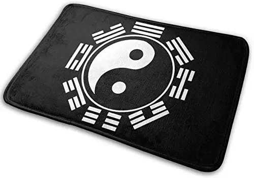 Tai Chi Yin Yang Zen Taoism Vintage Non Slip Doormats Bathroom Rugs for Indoor Outdoor Front Door Bathroom Mats