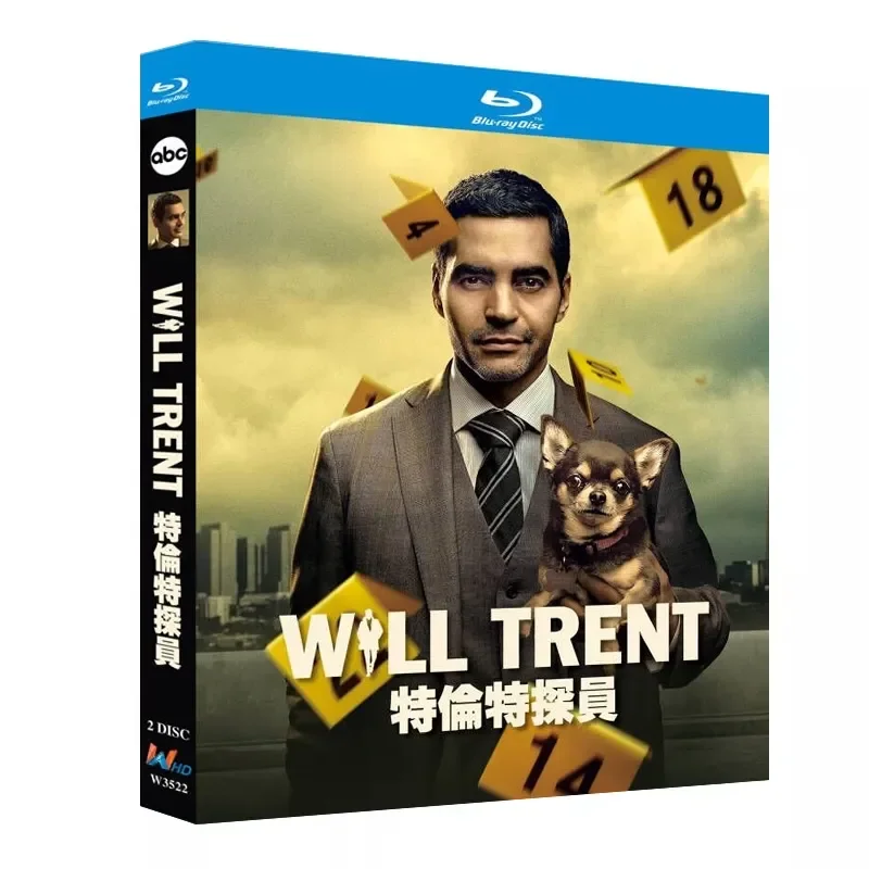Blu-ray Ultra HD American TV Series Agent Trent Season 1 BD Disc CD Box with Chinese and English Subtitles