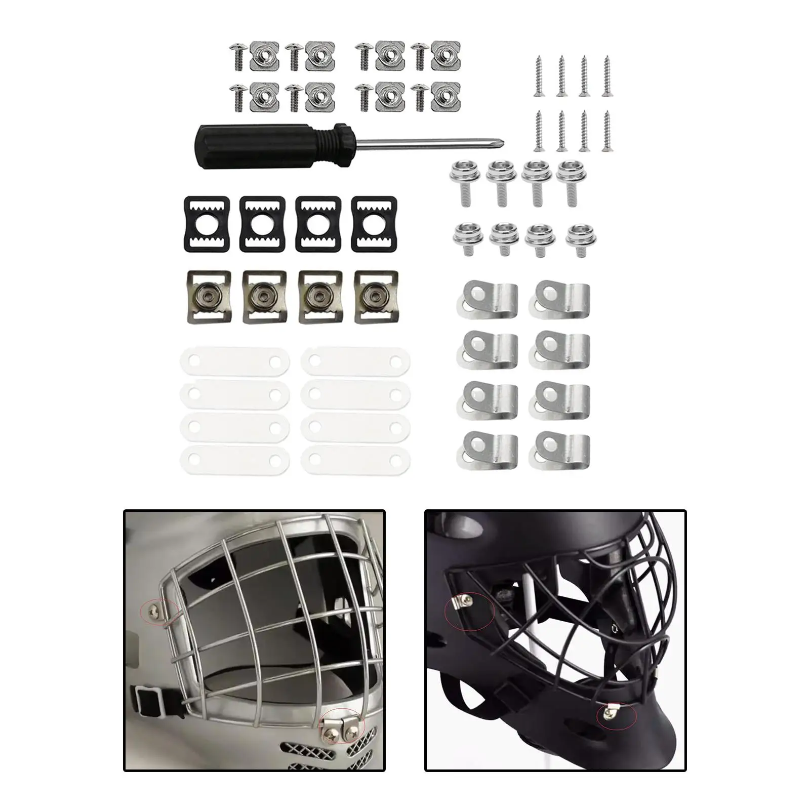 Football Helmet Repair Kit Fixing Parts Repairing Screws Replacement Parts for