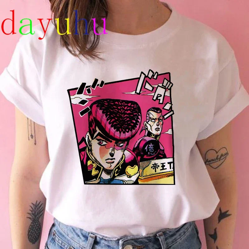 Jojos Bizarre Adventure Funny Cartoon T Shirt Men 90s Fashion Japanese Anime T-shirt Graphic Summer Tshirt Hip Hop Top Tees Male