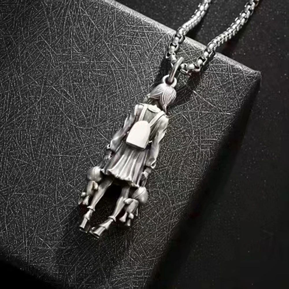 Highly sought-after fashionable and distinctive women's necklace pendant featuring a hand-held bear.