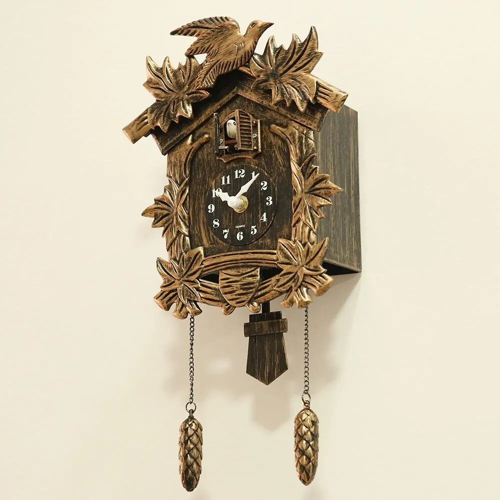 3D Cuckoo Clock Living Room Decoration For Wall Bird Call Alarm Clocks Modern Retro Kid Home Decor Day Time House Birds Klok 