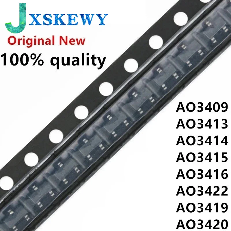 50Pcs AO3409 A99T AO3413 AO3414 A0LA AO3415 AO3416 AO3422 AO3419 AO3420 SMD Mosfet Transistor SOT-23 Surface Mount