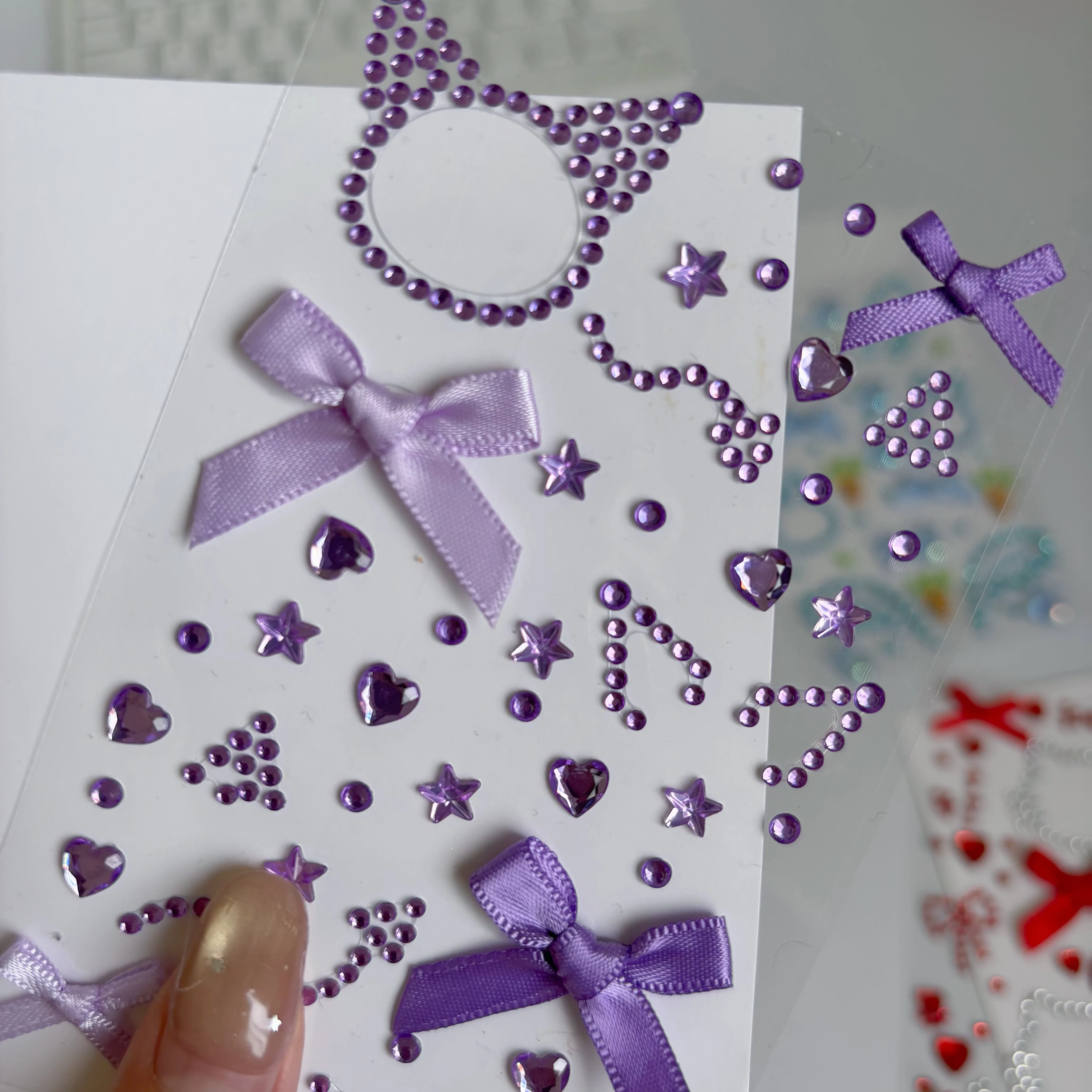 6 Cute Animal Stickers with Glitter, Featuring Rabbits, Carrots, and Pandas, Suitable for Stage Decoration and Face Stickers view 4