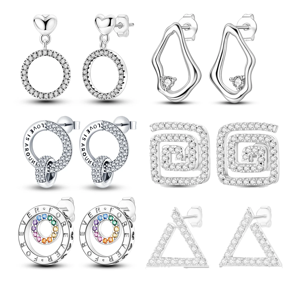 Boucles d'oreilles à thème géométrique et textuel pour femmes et filles, bijoux tendance, de haute qualité, délicat, élégant, cadeau