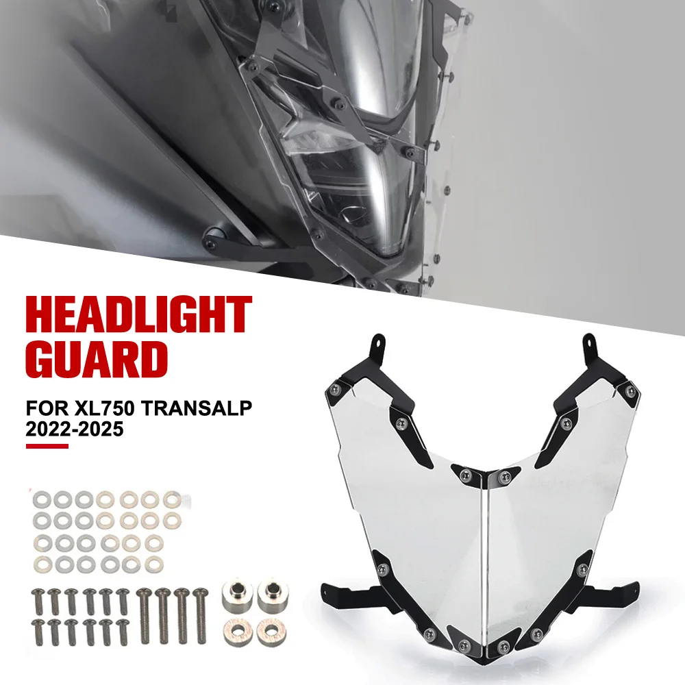 

Headlight Guard Head Light Aluminum Grill Cover Protector For Honda XL750 Transalp 2022-2023-2024-2025 Motorcycle Accessories