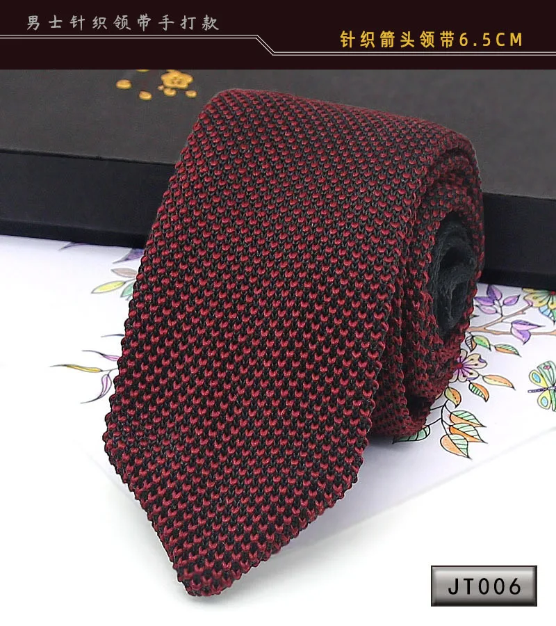 Neue Strick krawatten lässig dünne Krawatte für Party Jungen Mädchen gestrickt gestreifte Krawatte Hochzeit Krawatte für Bräutigam Hals tragen für Männer – Detail 4