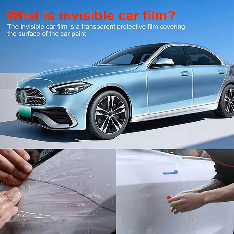 

For Mercedes-Benz C Class W206 2022 2023 TPU Bumper Scratch-Resistant Self-Healing Paint Protection Film Invisible Pre-cut PPF