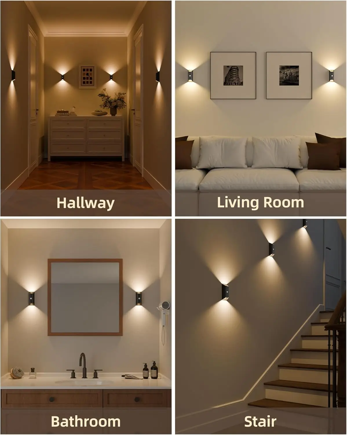 Led Night Light Sunset Lamp Wireless Wall Lamp with Motion Sensor Magnetic Rechargeable for Stair Cabinet Hallway Room Decor