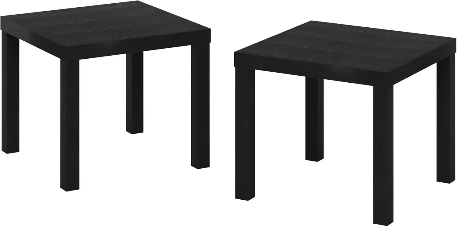 

Приставной столик Classic Homey Square Parsons, набор из 2 шт., черный