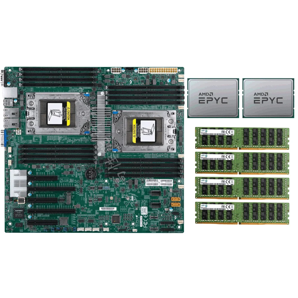 

Материнская плата Supermic h11dsi-nt 2x AMD epyc 7601 CPU 4xSamsung 16GB 2133MHz RAMs DDR4 ECC