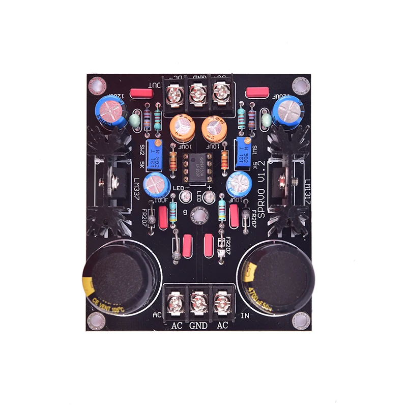 Placa de fuente de alimentación de filtro de rectificación de Servo LM317 LM337, módulo de CA a CC