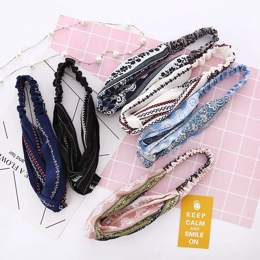 6Pcs Chic Cross Headband for Women Soft Comfortable Hair Band One Size Fits Most Styling Tool Face Washing Party Daily Use