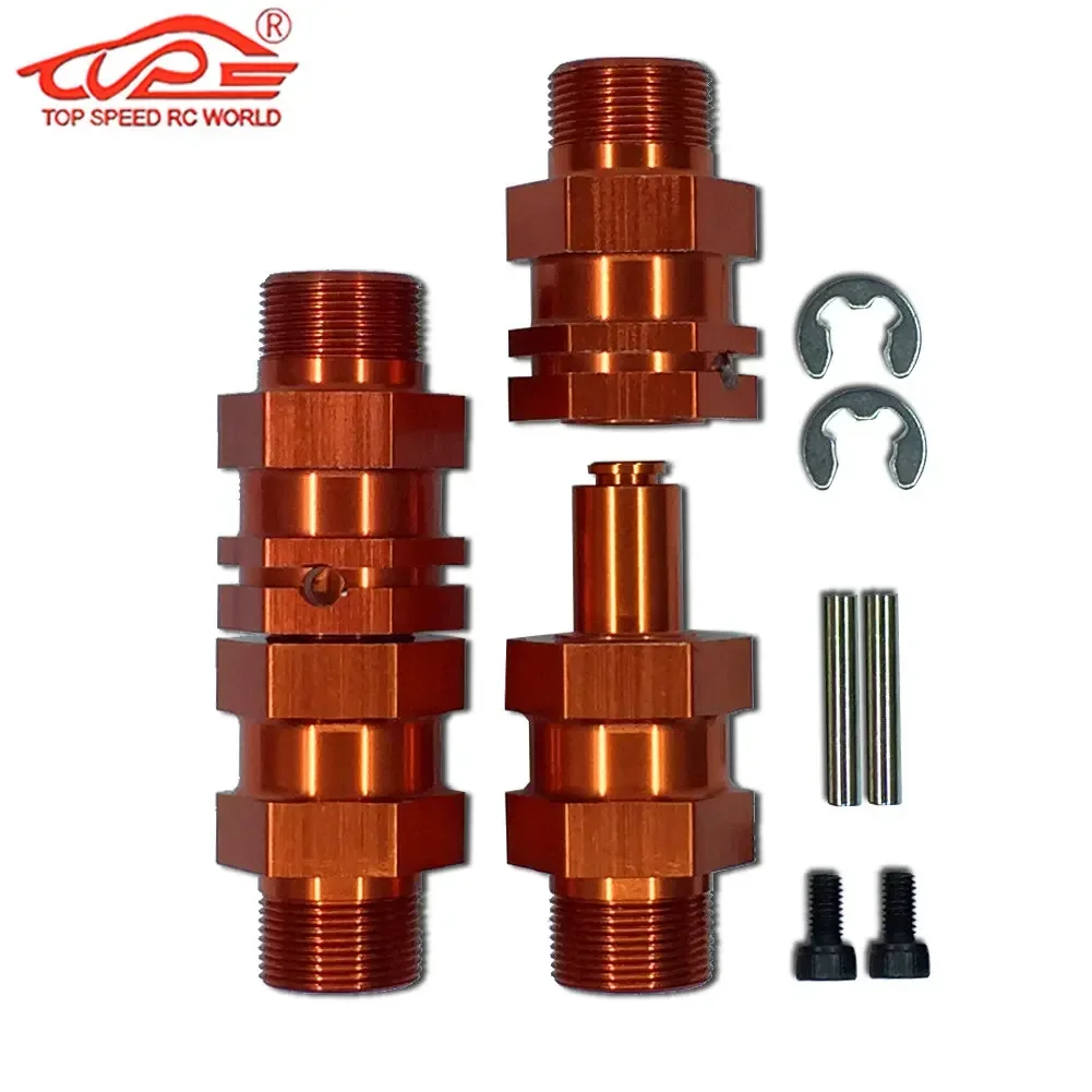 육각 허브 확장 액슬, RC 자동차 업그레이드 부품, 1/5 체중계 HPI ROFUN BAHA KM ROVAN Baja 5B 5T 5SC 트럭용, 4PCs/세트, 24mm