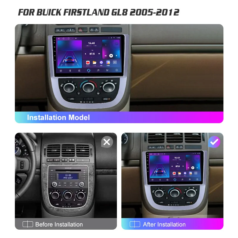 QSZN For Buick FirstLand GL8 2005-2012 2 Din Android 13.0 Car Radio Multimedia Video Player GPS Navigation 4G Carplay Head unit