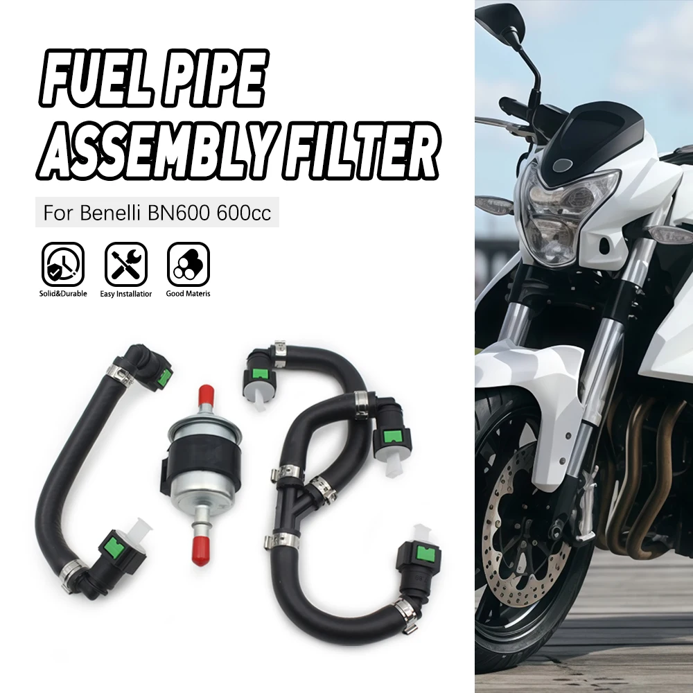 

Motorcycle Fuel Oil Pipe Filter Cup Kit For Benelli BN600 600cc BJ600GS High Pressure Oil Pipe with 7.89 Fuel Hose Line Connect