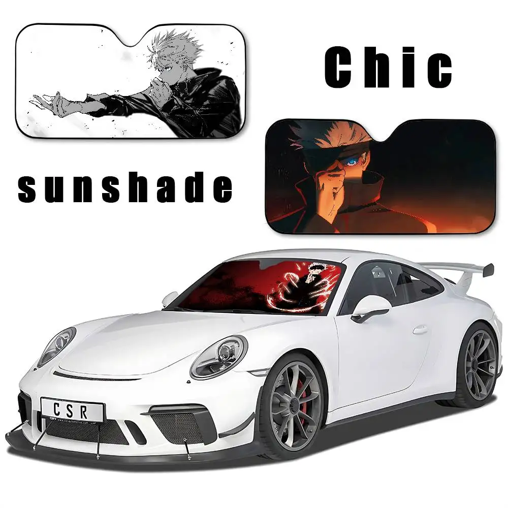 J-Jujutsu K-Kaisen Satoru G-Gojo Cool Car SunShade Windshield Funny Sun Shade Foldable UV Ray Sun Sunshade For Front Window view 4