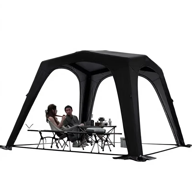 4-6 Person Inflatable Camping Tent Tarp Sun Shelter Blow Easy Setup Waterproof Portable Polyester Fabric Camping Backpacking